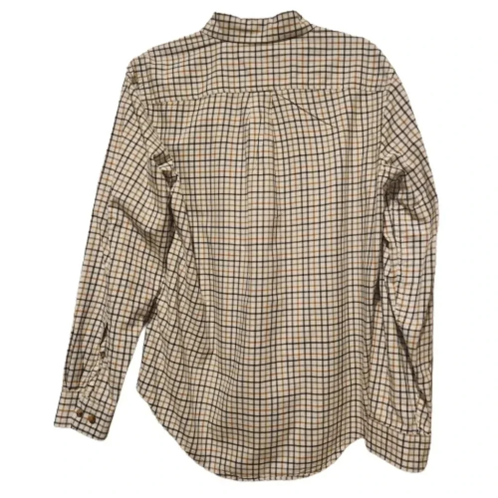 Eddie Bauer cream with multi colored stripes button-down shirt Size Small - Picture 3 of 7